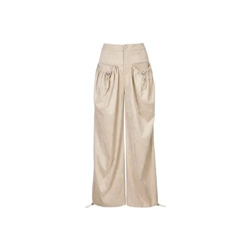 Girly Fancy Club Casual Pants Women's Khaki