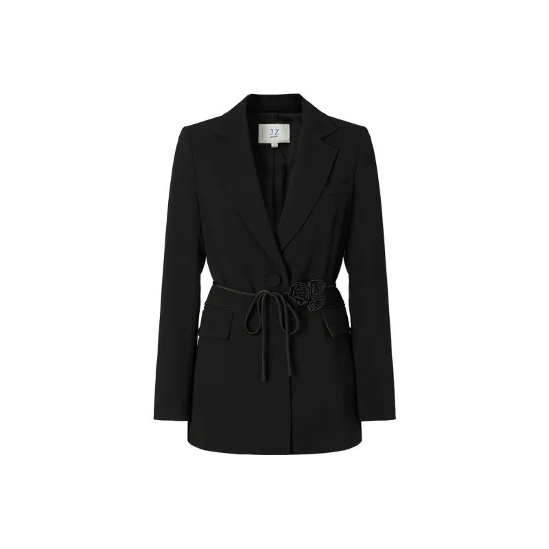 JZ Juzui Business Suit Women's Plain Black-0