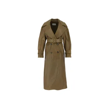 SportMax Leather Jackets Women's Green