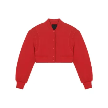 GIVENCHY Cropped Coats Women's Red