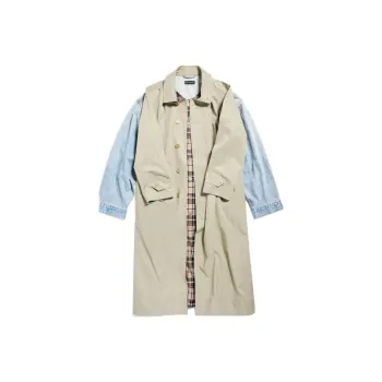 Balenciaga Asymmetric Layered Jeans Coat