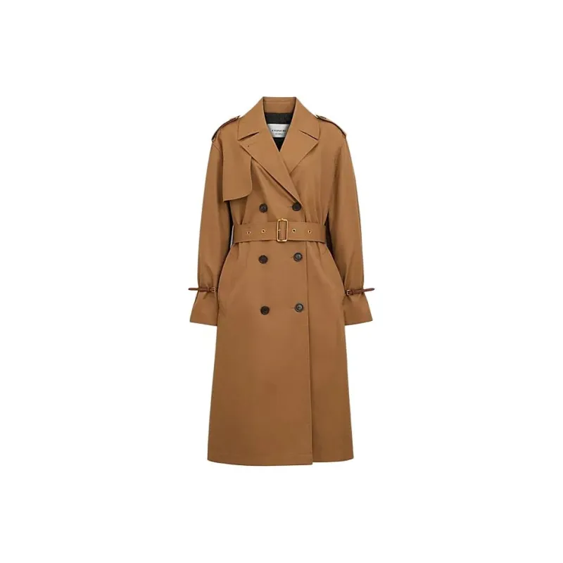 COACH SS24 Trench Coat Women's Dark Khaki-0