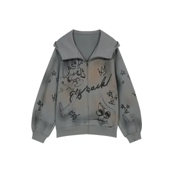 ELF SACK Sweatshirt Women's Graffiti Smoke Gray