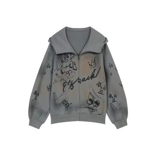 ELF SACK Sweatshirt Women's Graffiti Smoke Gray