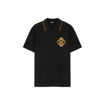 VERSACE Architectural Baroque embroidered Polo Shirt