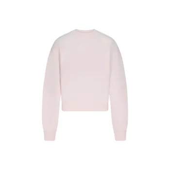 SKIMS SS25 COTTON FLEECE CLASSIC CREWNECK Sweatshirt Women's BARELY PINK/Light Pink