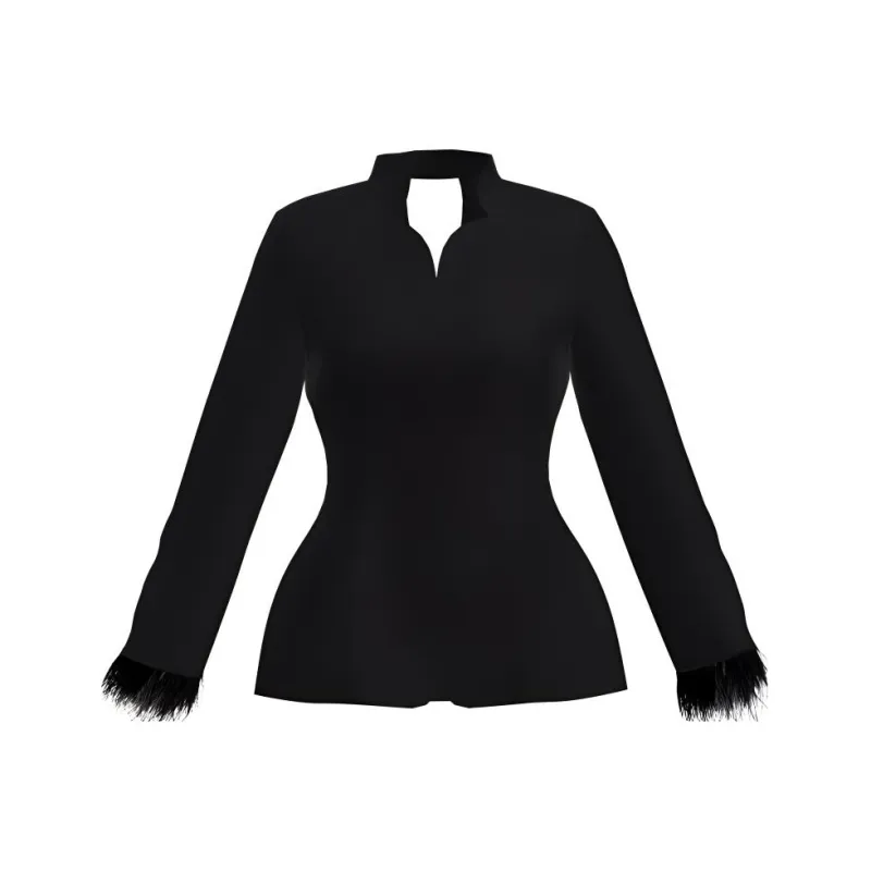 SENSE BY MEI Cropped Coats Women's Black-0