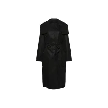 Lemaire Light Asymmetrical Coat 'Black'