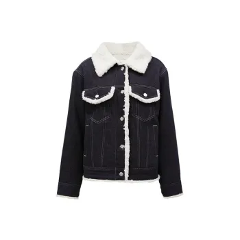 ONLY Cropped Coats Women's J37 1000 Washed Blue Denim 1000JEANS BLUE