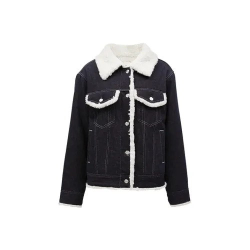 ONLY Cropped Coats Women's J37 1000 Washed Blue Denim 1000JEANS BLUE