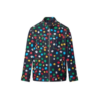 LOUIS VUITTON X Yayoi Kusama Painted Dots Denim Jacket Indigo/Blue