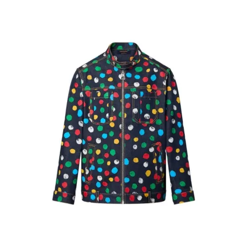 LOUIS VUITTON X Yayoi Kusama Painted Dots Denim Jacket Indigo/Blue