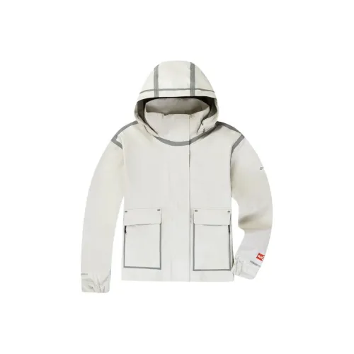 Columbia Outdoor Hiking Waterproof, Windproof, And Breathable Windbreaker Jacket Women's White