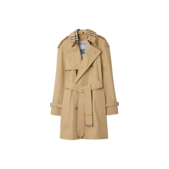 Burberry Double Breasted Belted Trench Coat