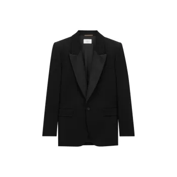 SAINT LAURENT Single Breasted Tuxedo Jacket