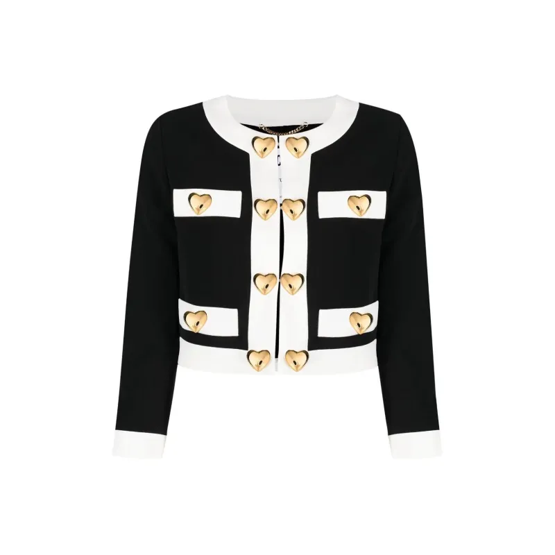 MOSCHINO Heart Buttons Cropped Jacket-0