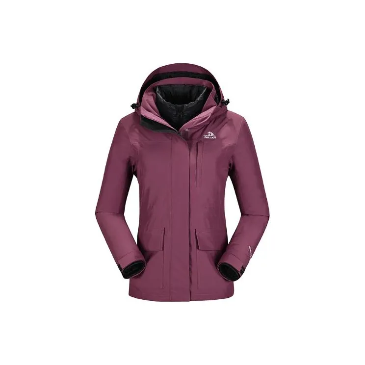PELLIOT Water Resistant Windproof Breathable Wear Resistant Warm Windbreaker Jacket Women's-0