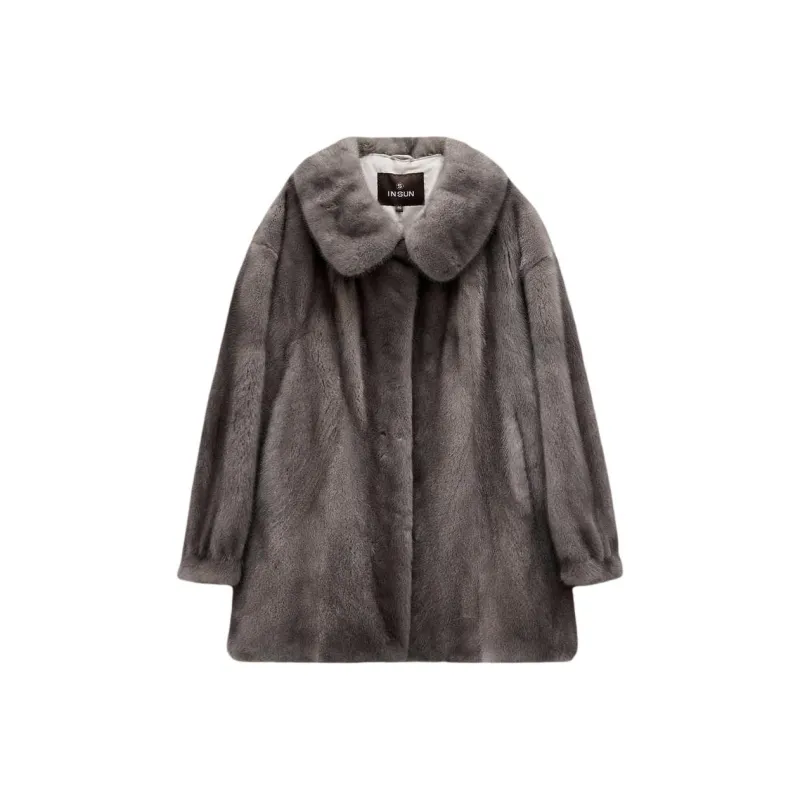 INSUN Coats Women's Silver Gray-0