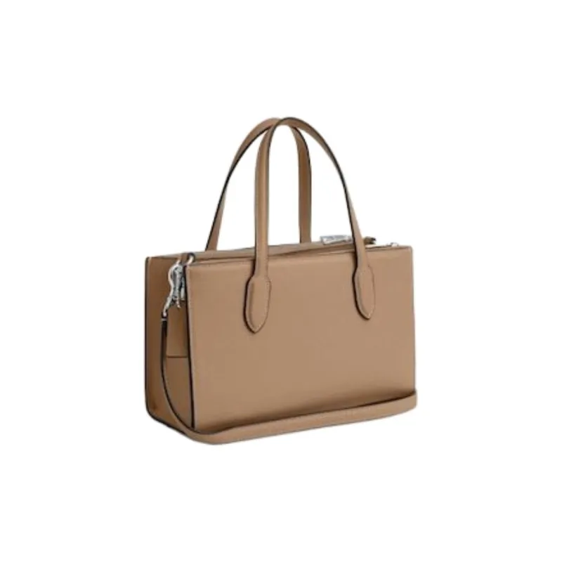 COACH Cow Leather Tote Bag, Shopping Bag, Shoulder Bag, Crossbody Bag, Handbag Trumpets Women's Beige-1