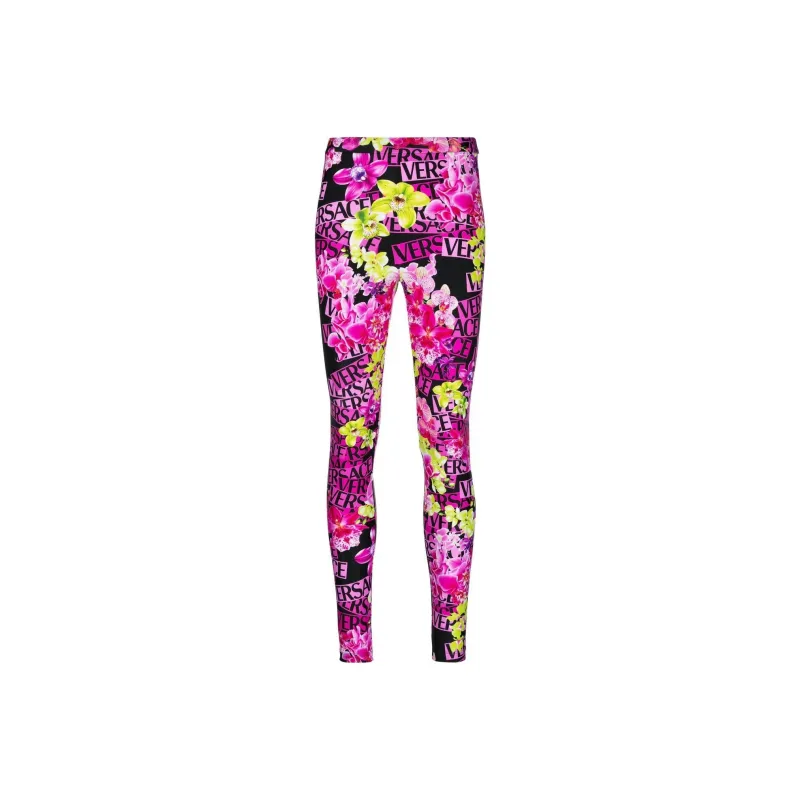 VERSACE Floral print Leggings-0