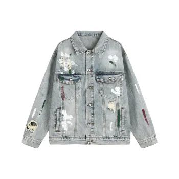PAZZO Denim Jackets Unisex Blue