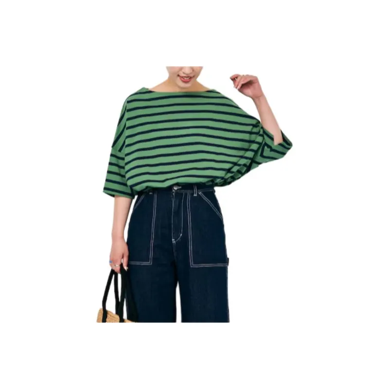 FREAK'S STORE T Shirt Women's Green X Marine Blue-0