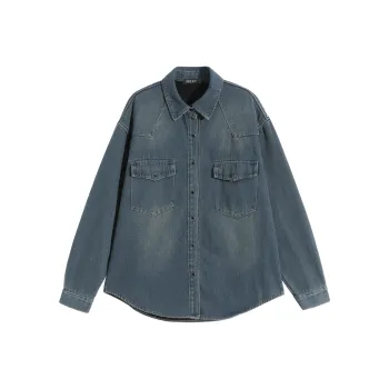 MKBY Denim Jackets Women's Blue Fleece-Lined
