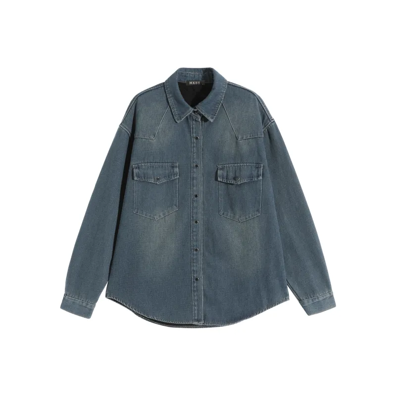 MKBY Denim Jackets Women's Blue Fleece Lined-0