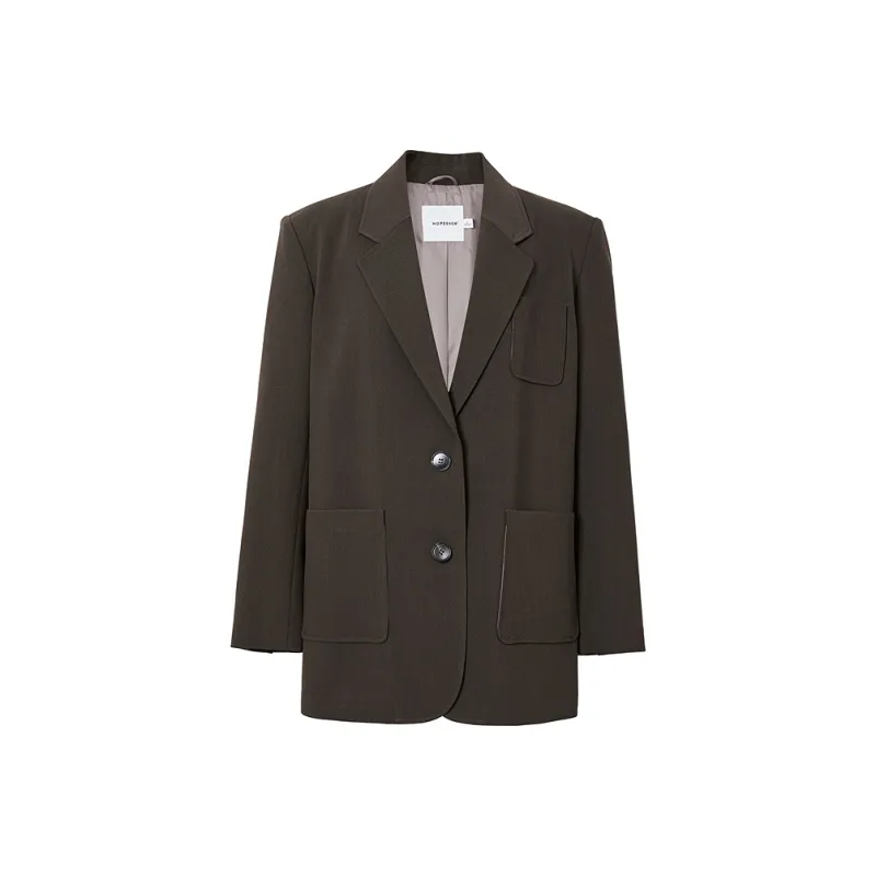 Hopeshow Business Suit Women's Red Coffee-0