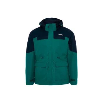 OUTDOOR PRODUCTS Waterproof And Windproof To Keep Warm Windbreaker Jacket Women's Turquoise/Dark Navy Blue