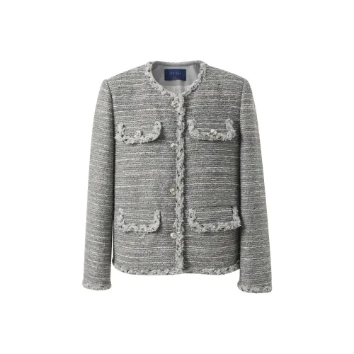 3COLOUR Cropped Coat Women's Stone Gray