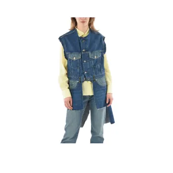 Maison Margiela Longline Asymmetric Denim Vest