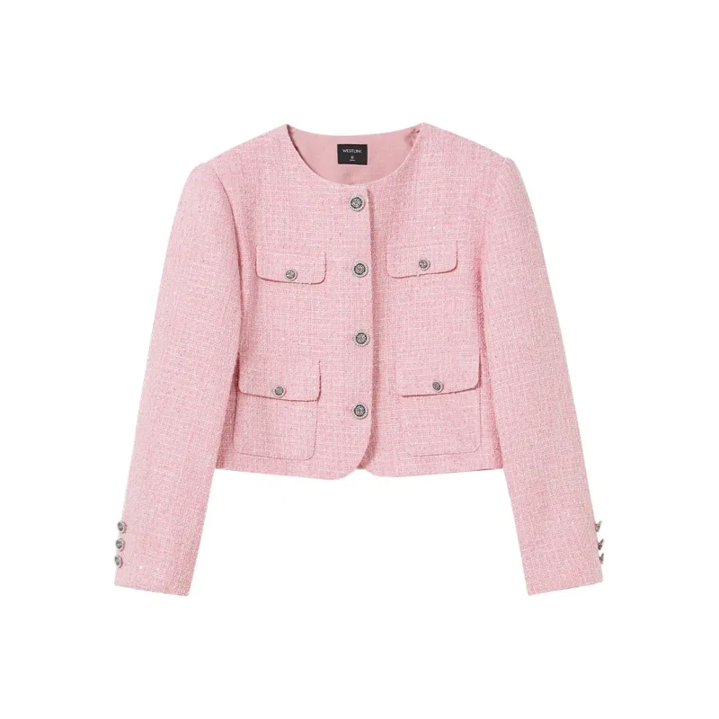 WESTLINK Cropped Coat Women's Pink-0
