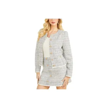 GUESS Provence Tweed Blazer Business Suit Women's Black