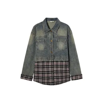 EPTISON WOMAN Denim Jacket Women's Nostalgic Denim Blue