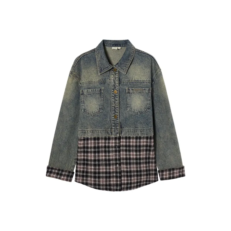EPTISON WOMAN Denim Jacket Women's Nostalgic Denim Blue-0