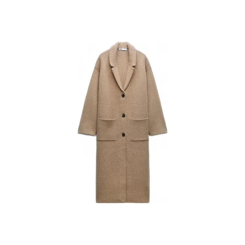 ZARA Coats Women's Brown-0