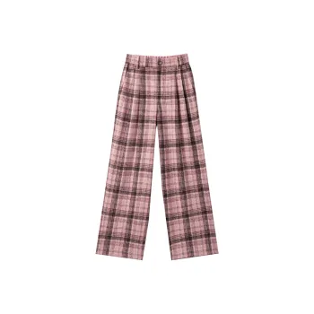 LEDIN Casual Pants Women's Peach Skin Pink In Stock