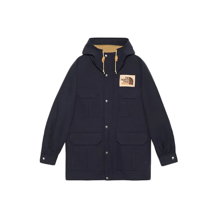 GUCCI X The North Face Nylon Mountain Jacket Navy-0