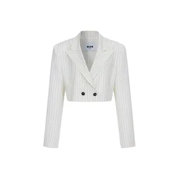 MSGM Pinstripe pattern Cropped Blazer
