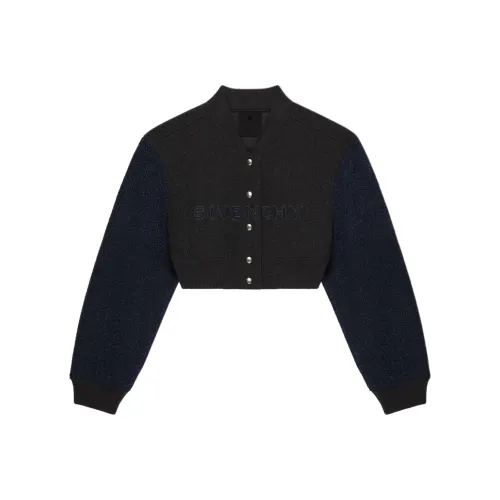 Givenchy Logo Detailed Cropped Varsity Jacket