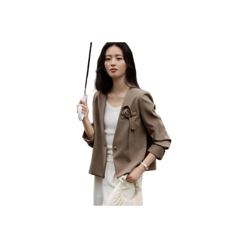 Mo Han Yi Mei Business Suit Women's Khaki-0