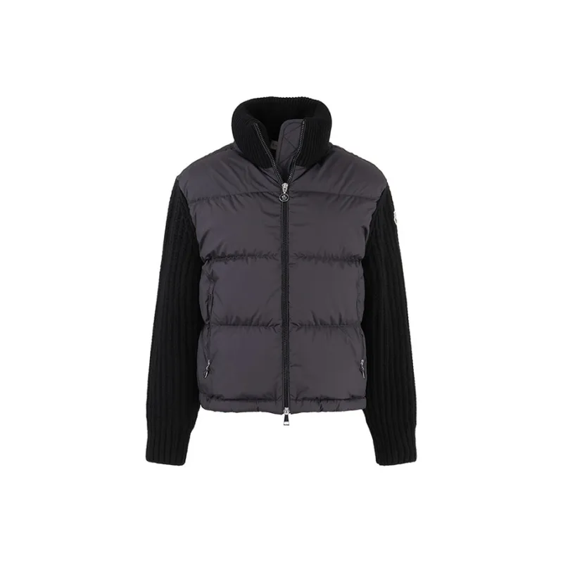 Moncler Down Jacket Women's Black Gray Color-0