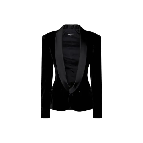 DSQUARED 2 embroidered-logo Fitted Waist Blazer