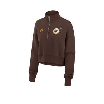 Nike San Diego Padres Cooperstown Phoenix Women's Nike Mlb Cropped 1/2 Zip Crew