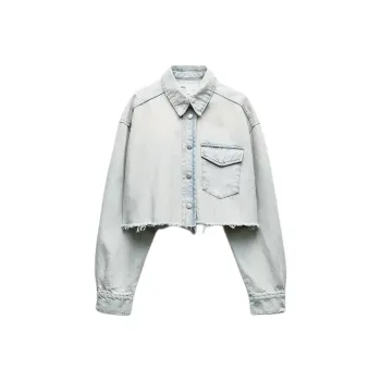 ZARA Denim Jacket Women's Light Blue