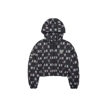 MLB Base Logo Windproof Windbreaker Jacket Women's Black