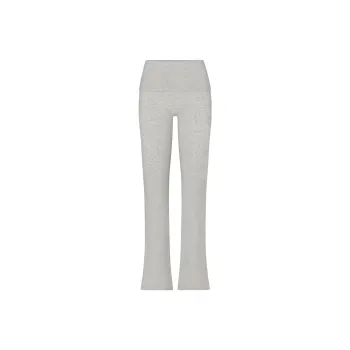SKIMS COTTON JERSEY FOLDOVER PANT Casual Pants Women's LIGHT HEATHER GREY/Light Heather Gray
