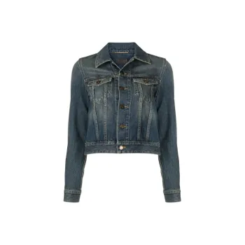 SAINT LAURENT Denim Jackets Women's Blue