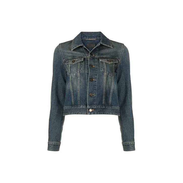 SAINT LAURENT Denim Jackets Women's Blue-0